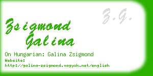 zsigmond galina business card